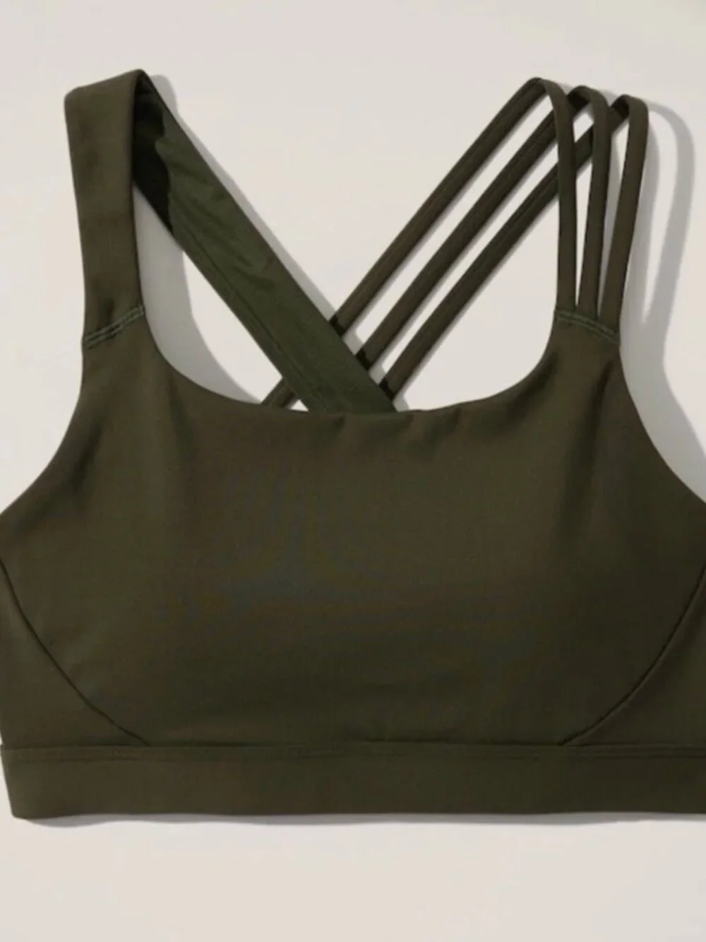 Athleta Train Free Sports Bra A-C Aspen Olive Small